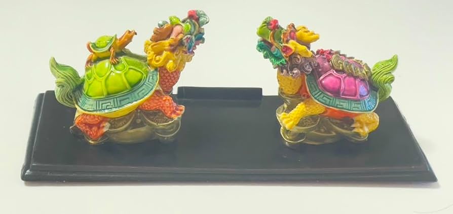 Amazon.co.jp: 保管品台湾お土産風水龍亀ロングイ置物 : ホーム